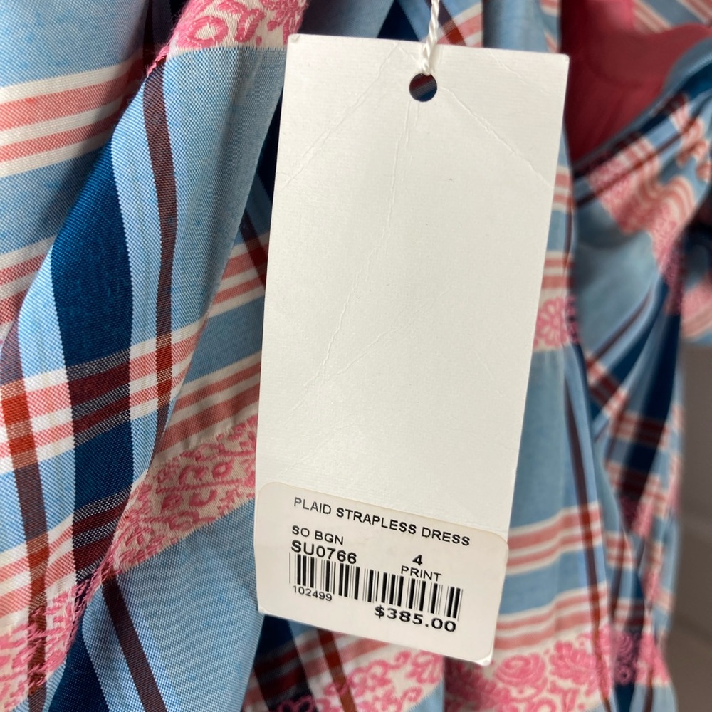 Only Hearts NYC / BGN NWT Strapless Plaid Dress with Attached Petticoat - Size 4 - Picture 15 of 15